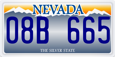 NV license plate 08B665