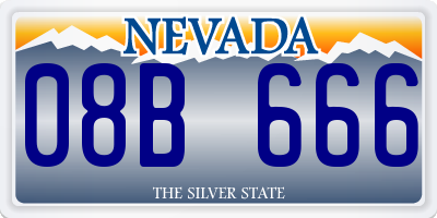 NV license plate 08B666