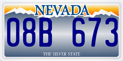 NV license plate 08B673