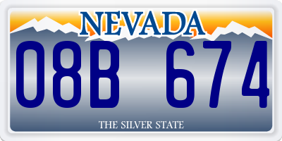 NV license plate 08B674