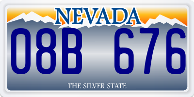 NV license plate 08B676