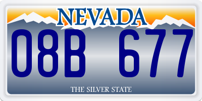 NV license plate 08B677