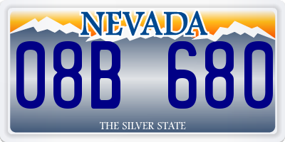 NV license plate 08B680