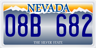 NV license plate 08B682
