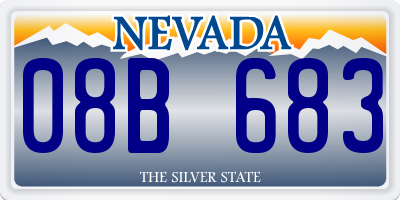 NV license plate 08B683