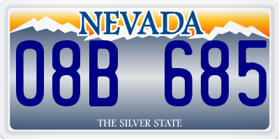 NV license plate 08B685