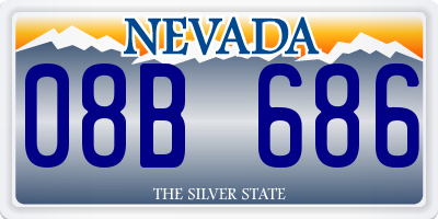 NV license plate 08B686