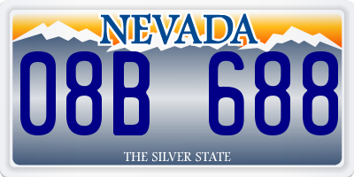 NV license plate 08B688