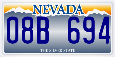 NV license plate 08B694
