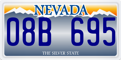NV license plate 08B695