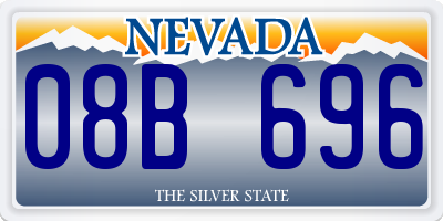 NV license plate 08B696