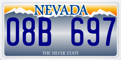 NV license plate 08B697