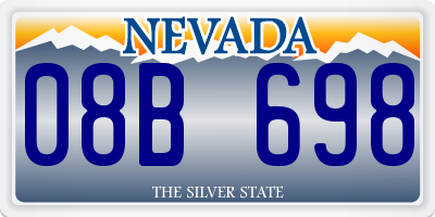 NV license plate 08B698