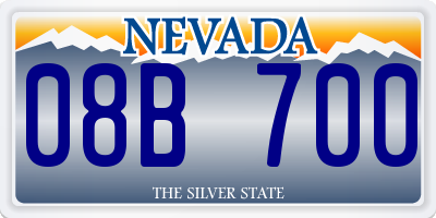 NV license plate 08B700