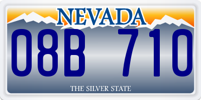 NV license plate 08B710