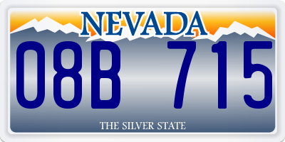 NV license plate 08B715