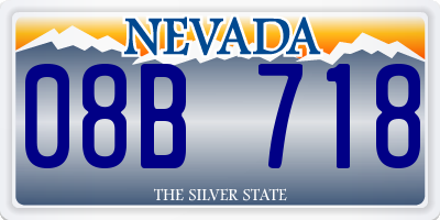 NV license plate 08B718