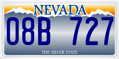 NV license plate 08B727