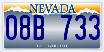 NV license plate 08B733
