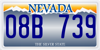 NV license plate 08B739