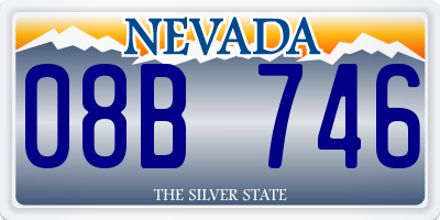 NV license plate 08B746