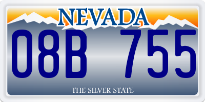 NV license plate 08B755