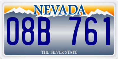 NV license plate 08B761