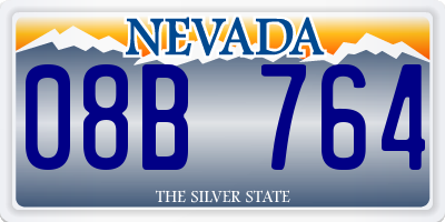 NV license plate 08B764