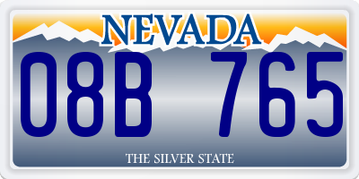 NV license plate 08B765
