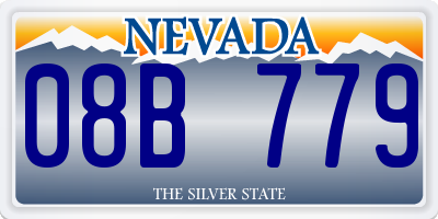 NV license plate 08B779