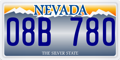 NV license plate 08B780