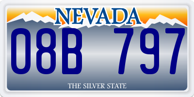 NV license plate 08B797