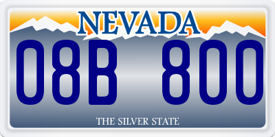 NV license plate 08B800