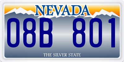 NV license plate 08B801