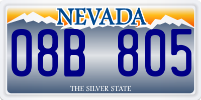 NV license plate 08B805