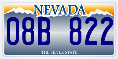 NV license plate 08B822