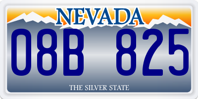 NV license plate 08B825