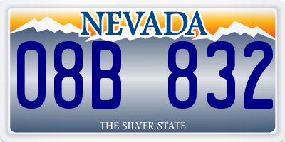 NV license plate 08B832