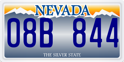 NV license plate 08B844
