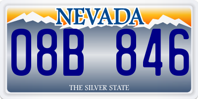 NV license plate 08B846