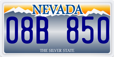NV license plate 08B850