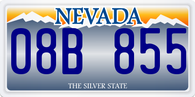 NV license plate 08B855