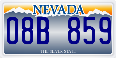 NV license plate 08B859