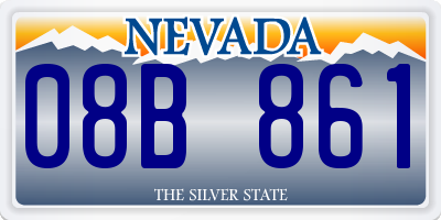 NV license plate 08B861