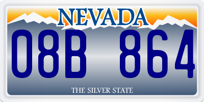 NV license plate 08B864