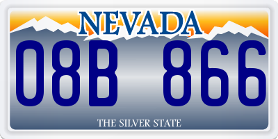 NV license plate 08B866