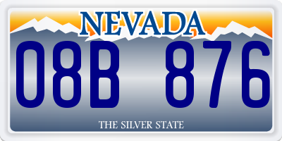 NV license plate 08B876