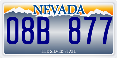 NV license plate 08B877
