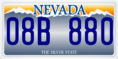 NV license plate 08B880