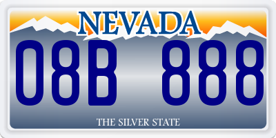 NV license plate 08B888